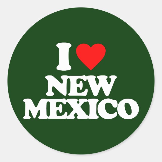 ADESIVO REDONDO EU AMO O NOVO MÉXICO (Frente)