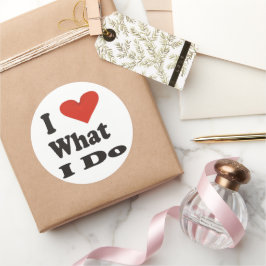 Adesivo Redondo Eu Amo O Que Eu Faço