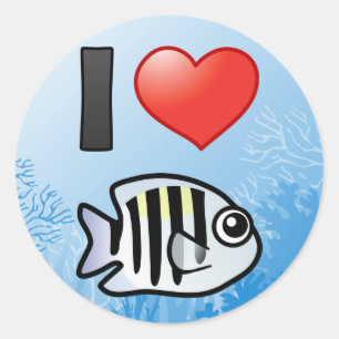 Adesivo Redondo Eu amo o sargento major