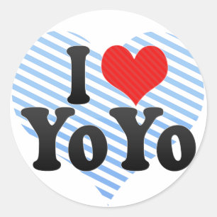 Adesivo Redondo Eu amo o YoYo