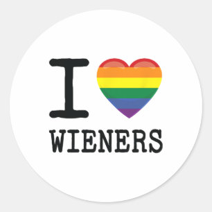 Adesivo Redondo Eu Amo Os Arrastões Um Orgulho Arco-Íris Lgbtq Gay