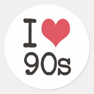 Adesivo Redondo Eu amo os produtos 90s & o design!