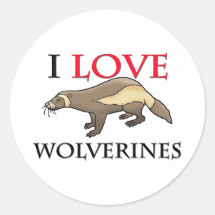 Adesivo Redondo Eu Amo Os Wolverines