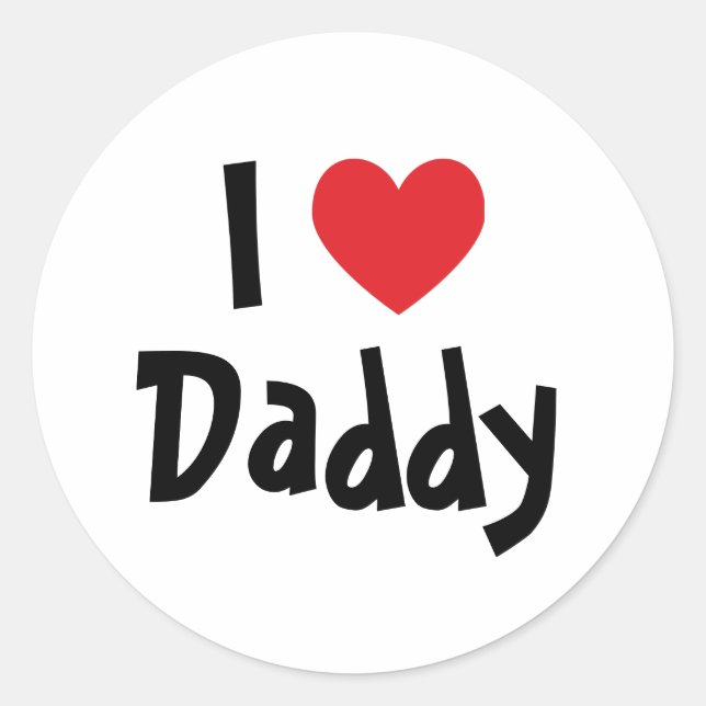 Adesivo Redondo Eu Amo Papai (Frente)