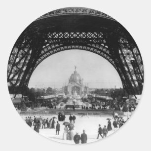 Adesivo Redondo Eu amo Paris