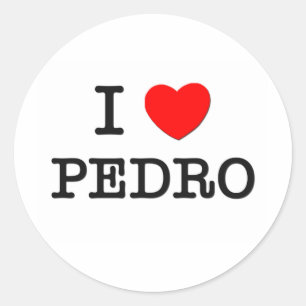 Adesivo Redondo Eu Amo Pedro