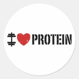 Adesivo Redondo Eu Amo Proteína