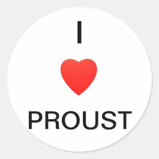 Adesivo Redondo Eu Amo Proust