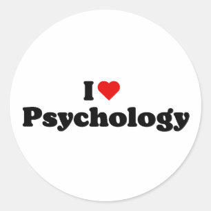 Adesivo Redondo Eu Amo Psicologia