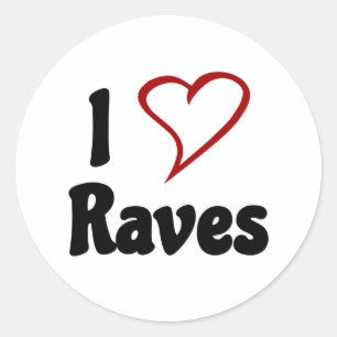 Adesivo Redondo Eu Amo Raves