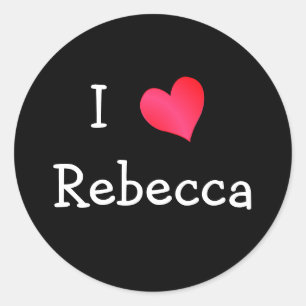 Adesivo Redondo Eu Amo Rebecca