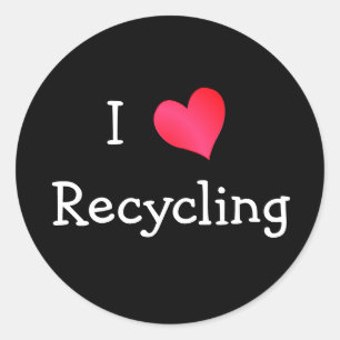 Adesivo Redondo Eu amo recicl