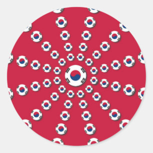 Adesivo Redondo Eu amo Red