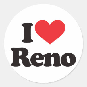 Adesivo Redondo Eu amo Reno