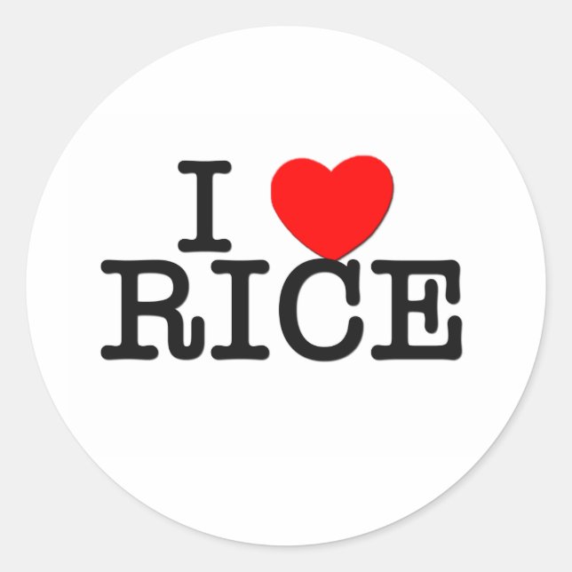Adesivo Redondo Eu Amo Rice Massachusetts (Frente)