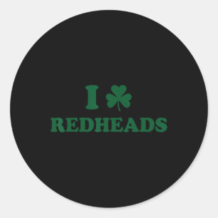 Adesivo Redondo Eu Amo Ruivas Irlandesas Por 1