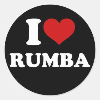 Adesivo Redondo Eu Amo Rumba