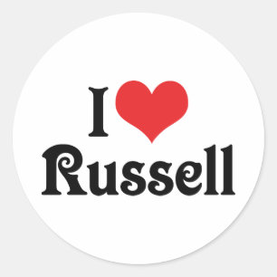 Adesivo Redondo Eu Amo Russell
