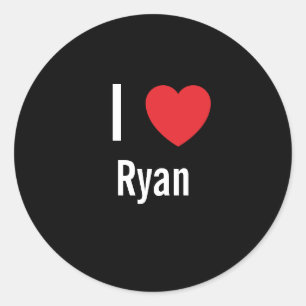Adesivo Redondo Eu amo Ryan