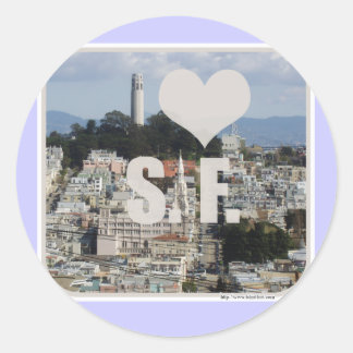 Adesivo Redondo Eu Amo São Francisco