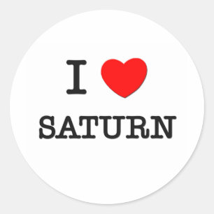 Adesivo Redondo Eu amo Saturn