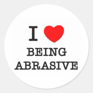 Adesivo Redondo Eu amo ser abrasivo