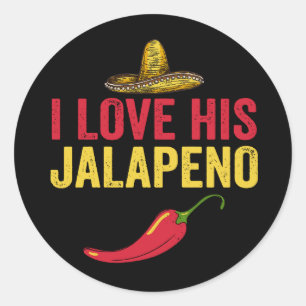 Adesivo Redondo Eu Amo Seu Jalapeno Cinco De Mayo