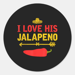Adesivo Redondo Eu Amo Seu Jalapeno Correspondendo Casal Cinco De 