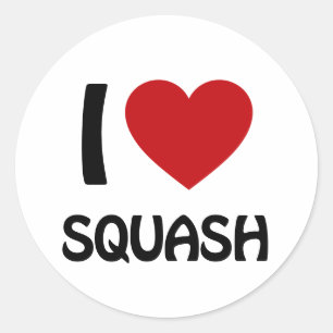Adesivo Redondo Eu amo Squash