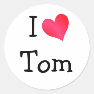 Adesivo Redondo Eu amo Tom