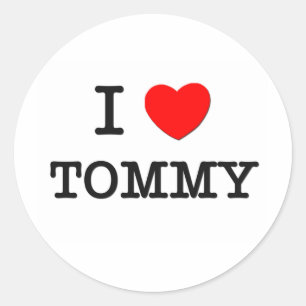 Adesivo Redondo Eu Amo Tommy