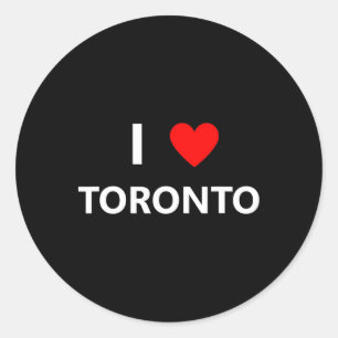 Adesivo Redondo Eu Amo Toronto Canadá Cidade Turística Lembrança 