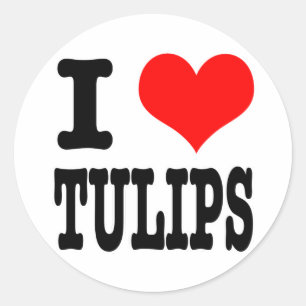 ADESIVO REDONDO EU AMO TULIPAS