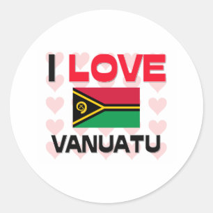 Adesivo Redondo Eu Amo Vanuatu
