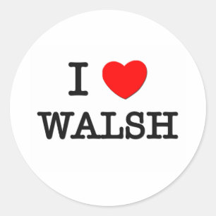 Adesivo Redondo Eu amo Walsh