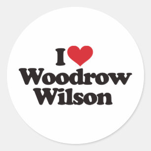 Adesivo Redondo Eu amo Woodrow Wilson