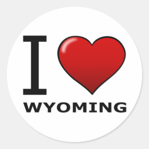 ADESIVO REDONDO EU AMO WYOMING