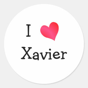 Adesivo Redondo Eu Amo Xavier