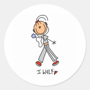 Adesivo Redondo Eu ando