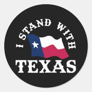 Adesivo Redondo Eu Apoio o Texas