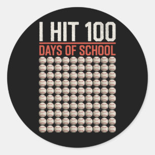Adesivo Redondo Eu atingi 100 dias de escola engraçado Bysebyll 10