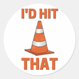 Adesivo Redondo Eu atingiria aquela engraçada macaquinha de laranj