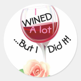 Adesivo Redondo Eu bebi muito Graduation Cap Topper