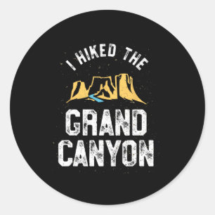 Adesivo Redondo Eu Caminhei Camiseta Do Grand Canyon - Arizona Cam