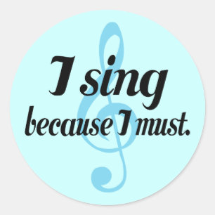Adesivo Redondo Eu Canto Porque Preciso De Presente De Música