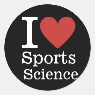 Adesivo Redondo Eu ❤️ Ciência do Esporte para Estudantes/Faculdade