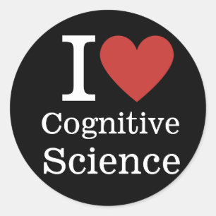 Adesivo Redondo Eu ❤️ Cognitive Science for Students/Faculty CUSTO
