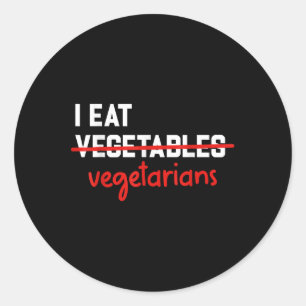 Adesivo Redondo Eu Comi Carnívoro Engraçado Vegetariano