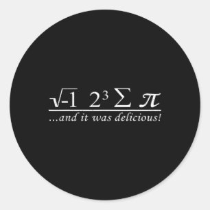 Adesivo Redondo Eu Comi Um Pouco De Pi E Foi Delicioso