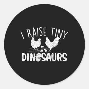 Adesivo Redondo Eu Crio Dinossauros Minúsculos - Amante de Frango